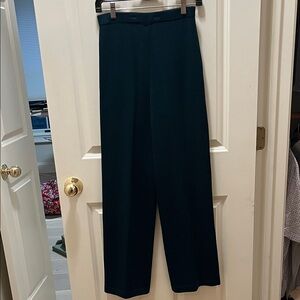 St. John Dark Green Wide Leg Pants